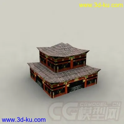 东方古代建筑场景老房子模型的图片3