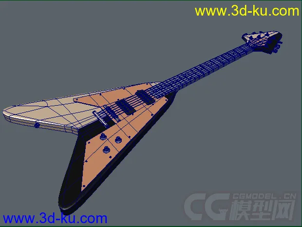写实的电吉他模型的图片1