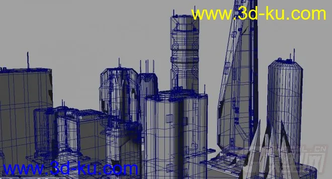 大师级科幻元素建筑合集第四部，科幻城市未来城市建筑部件，低面次时代模型的图片9