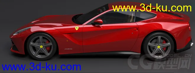 超写实 法拉利Ferrari FF  3D模型的图片3