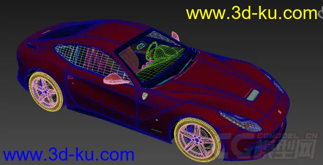 超写实 法拉利Ferrari FF  3D模型的图片5