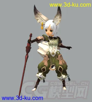 萝莉女孩 剑灵 舞剑动画模型的图片1