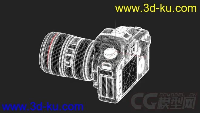 超写实影视广告级单反相机3D模型的图片4