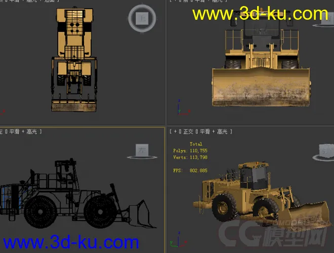 工程作业车-铲车-推土车模型的图片1