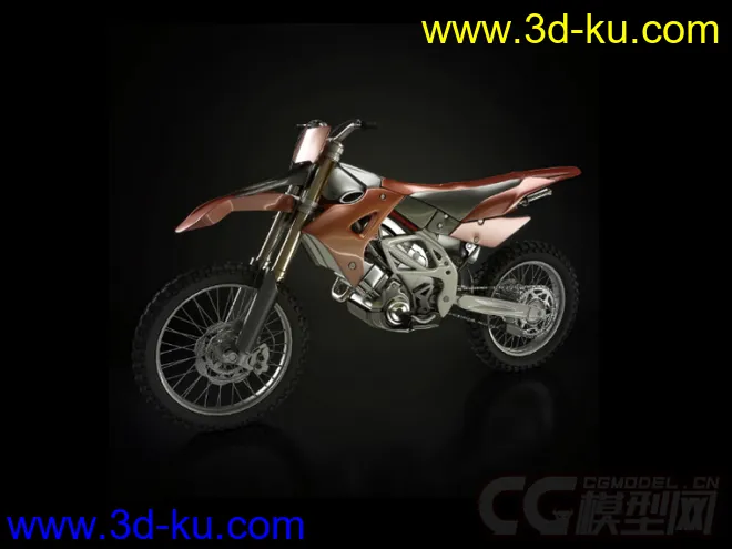 酷炫摩托车3D模型下载01的图片1
