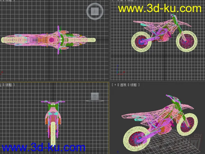 酷炫摩托车3D模型下载01的图片2
