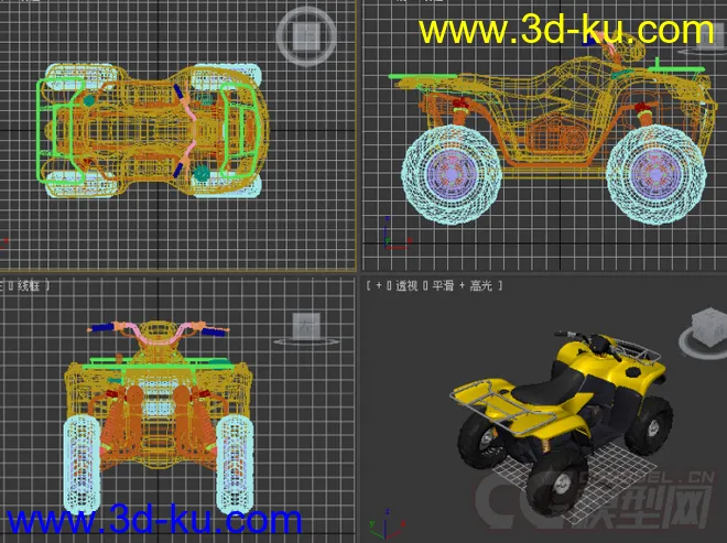 酷炫摩托车3D模型9的图片1