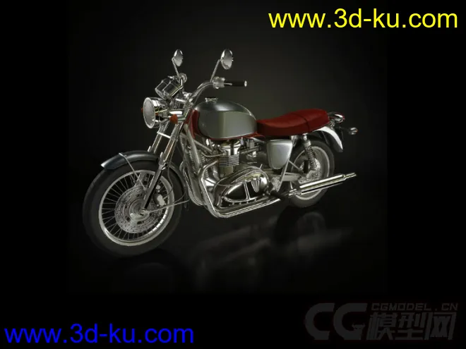 酷炫摩托车3D模型10的图片1