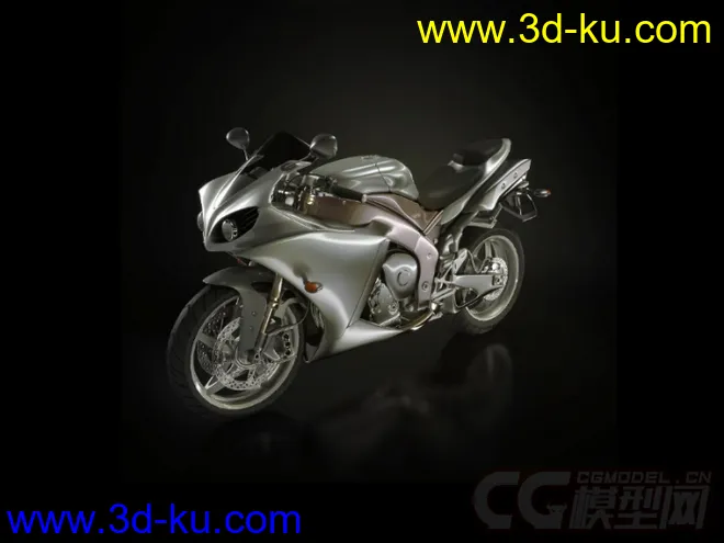 酷炫摩托车3D模型的图片2