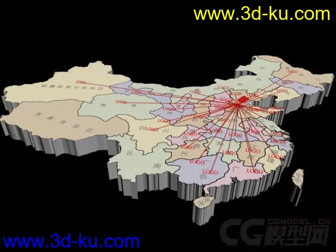 中国3d地形模型的图片1