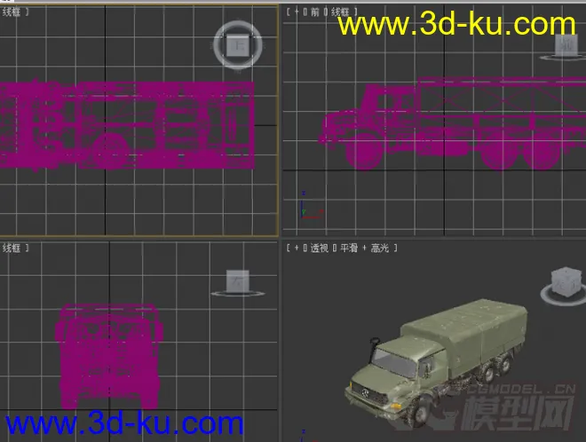 军用装甲车3D模型下载 后八轮车的图片1