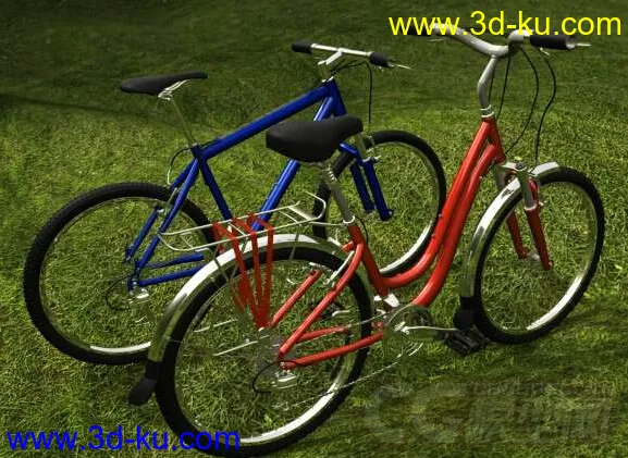 男士自行车和女士自行车模型的图片1