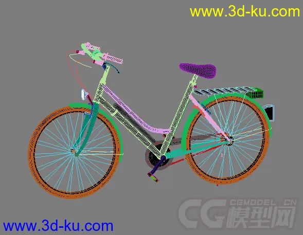 一个女生自行车模型的图片1