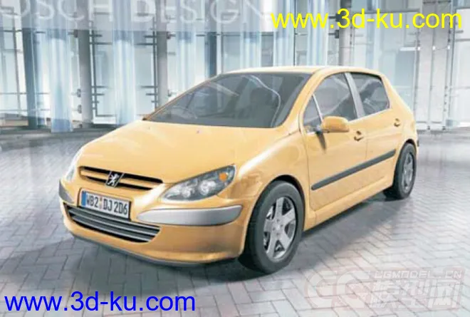 DOSCH 3D标志Peugeot_307汽车模型的图片1
