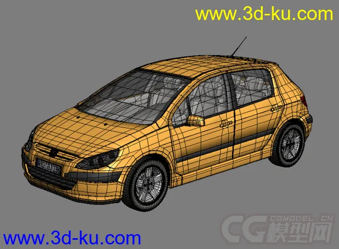 DOSCH 3D标志Peugeot_307汽车模型的图片2