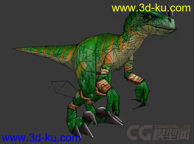 怪物恐龙带有绑定的写实简模模型的图片1