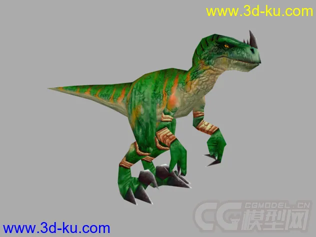 怪物恐龙带有绑定的写实简模模型的图片2