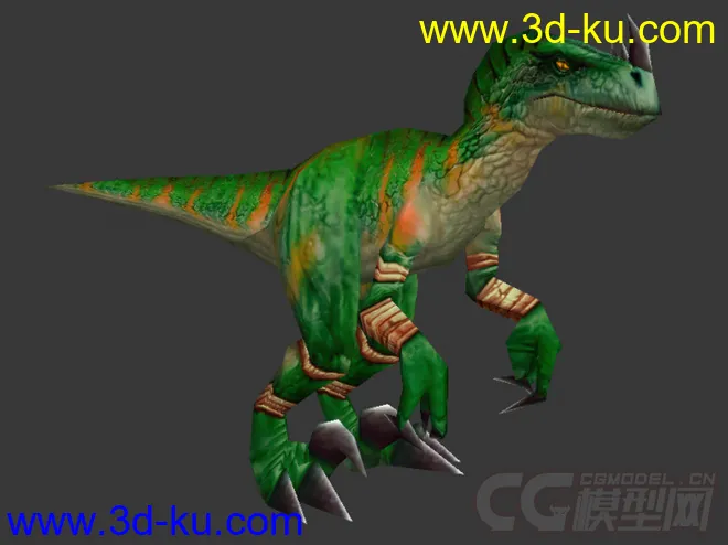 怪物恐龙带有绑定的写实简模模型的图片3