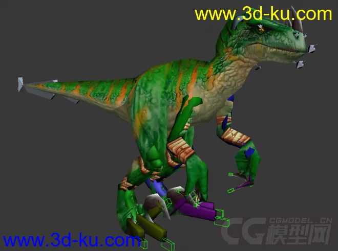 怪物恐龙带有绑定的写实简模模型的图片4