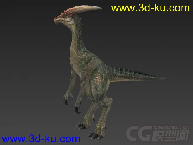 恐龙 头上长有镰刀角的恐龙模型的图片1