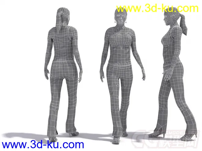 5个不同姿势的女模型的图片1