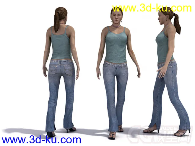5个不同姿势的女模型的图片4