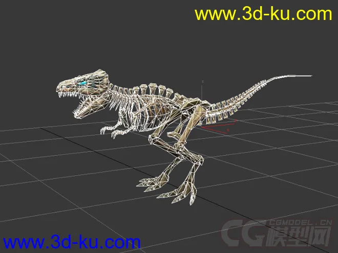 低面恐龙骨架模型的图片1