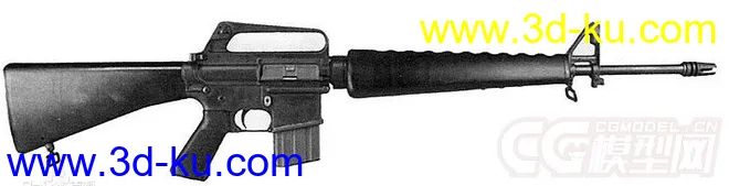 原创精模：m16突击步枪模型的图片1