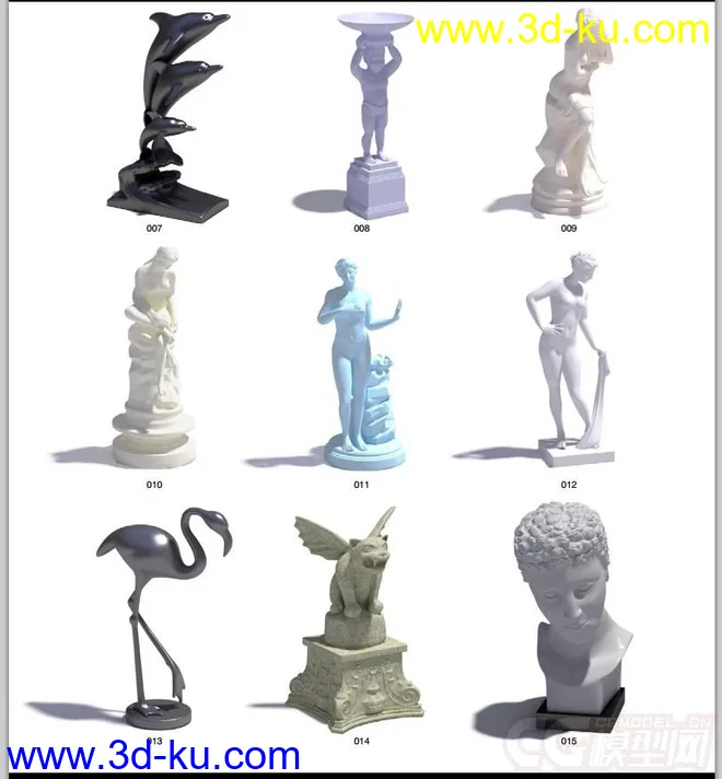 雕塑，雕塑模型，摆件，人物雕塑，动物雕塑的图片6