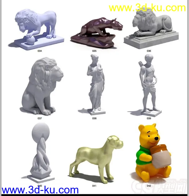 雕塑，雕塑模型，摆件，人物雕塑，动物雕塑的图片3