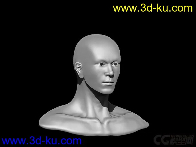 zbrush雕刻人头模型的图片1