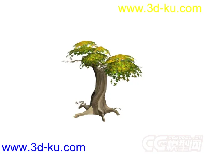 Q树游戏低模树木模型的图片1