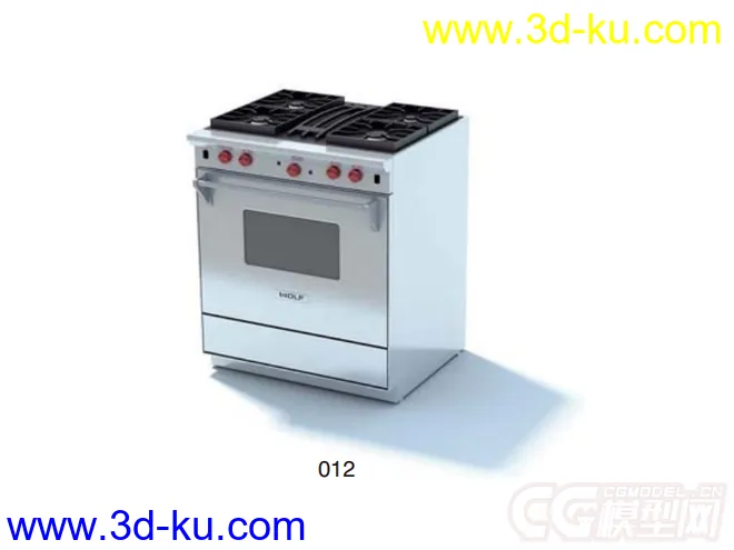 烤箱带燃气灶模型4的图片1