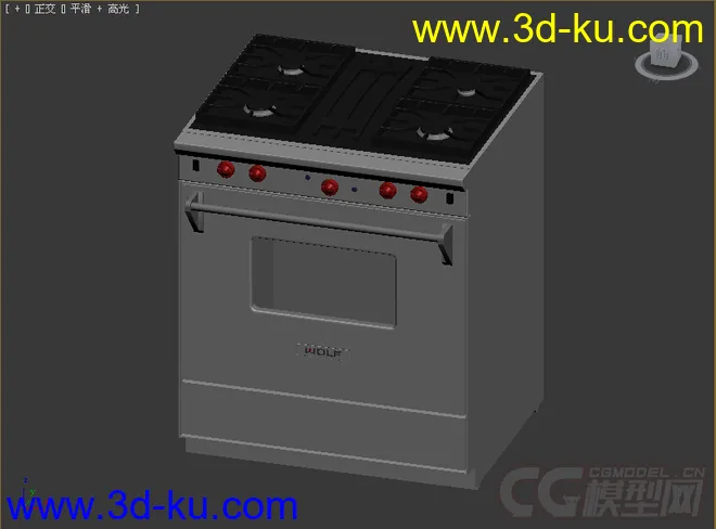 烤箱带燃气灶模型4的图片3