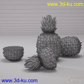 3D打印模型热带水果 菠萝的图片