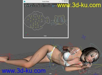 3D打印模型Sexy Cute Woman full rig with textures的图片