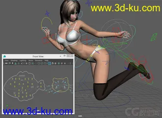 3D打印模型Sexy Cute Woman full rig with textures的图片