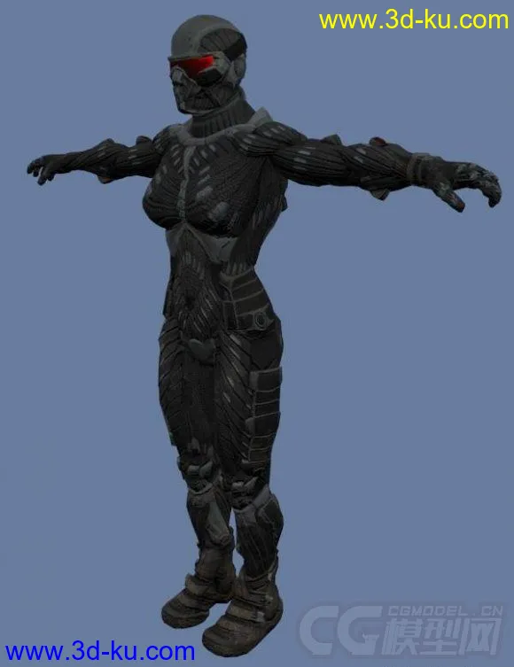 Female Nanosuit Crysis 2 character rig with textures模型的图片2