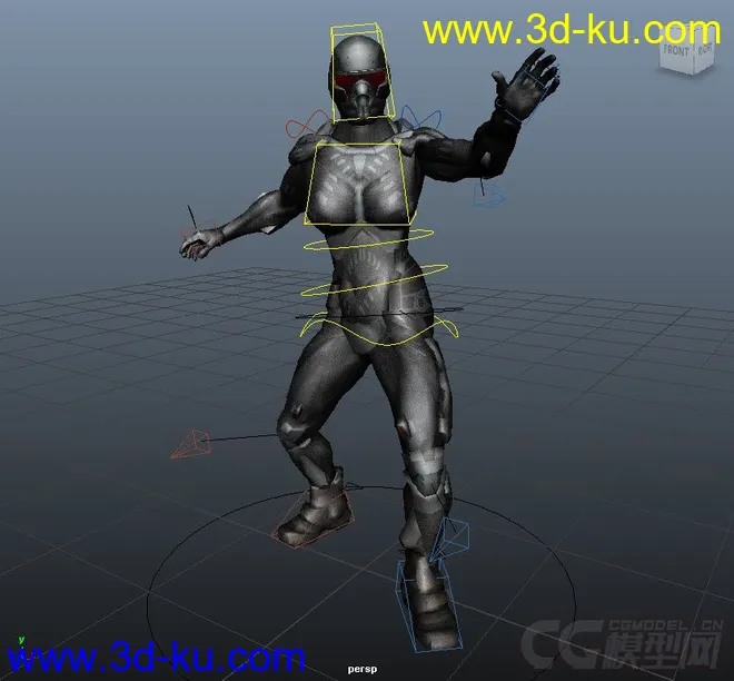 Female Nanosuit Crysis 2 character rig with textures模型的图片5