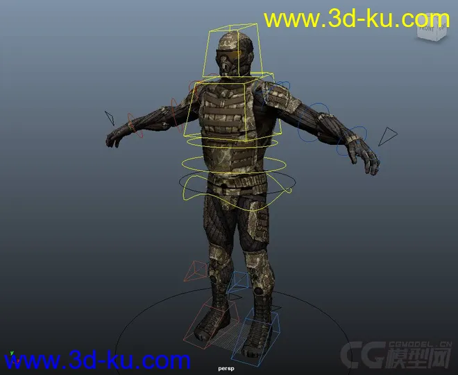 Male - Nanosuit Asia - Crysis 2 character rig with textures模型的图片5