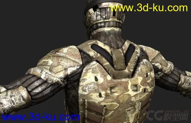 Male - Nanosuit Asia - Crysis 2 character rig with textures模型的图片9
