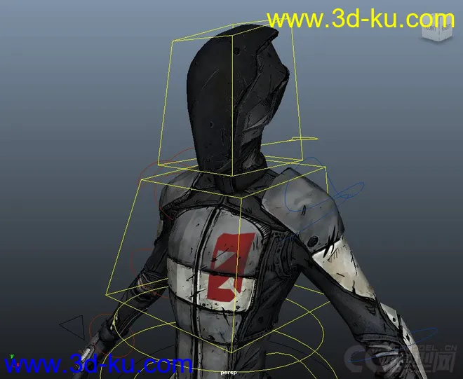 Zer0 Assassin Rig with texures (Maya2013)模型的图片4