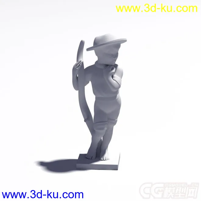 西方雕塑模型，可用于3D打印，内含OBJ+STL+3DS文件。的图片1