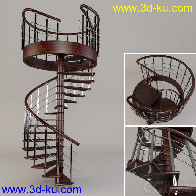 欧式旋转型扶梯模型的图片1