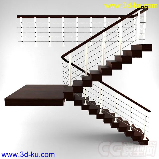 棕色欧式扶梯模型的图片1