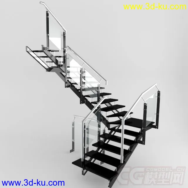 金属+玻璃扶梯模型的图片1
