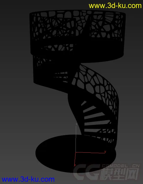 一款镂空复古旋转式扶梯模型的图片2
