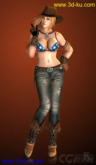 3D打印模型DOA5_Tina_cowgirl_by_L2R的图片