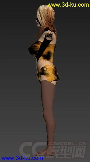 max格式身穿豹纹服饰的欧洲女性模型的图片2