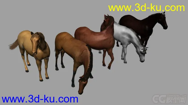 姿态各异的马模型的图片1